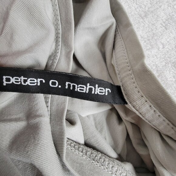 Peter O. Mahler Womens Long Sleeve Top Small Gray & Black Colorblock Stretch - Picture 3 of 9